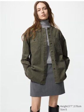 NWT Uniqlo Corduroy Shirt Jacket, sz S